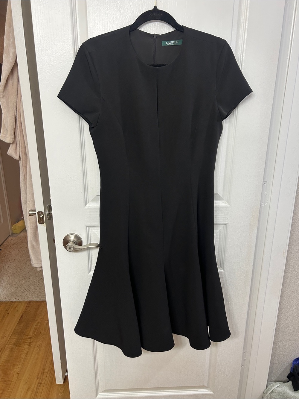 Ralph Lauren Black Short-Sleeve Cocktail Dress